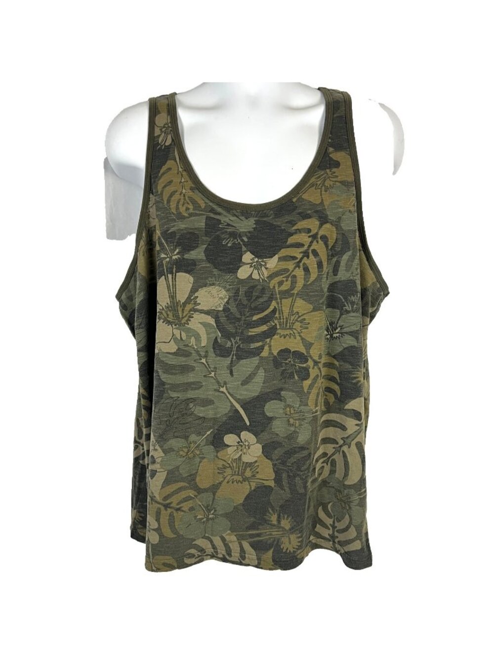 Mossimo Supply Co Tropical Camo Mens Tank Top size XL Botanical Camoflouge